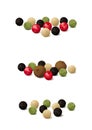 Peppercorn medley mixes green, black, pink, white and allspice